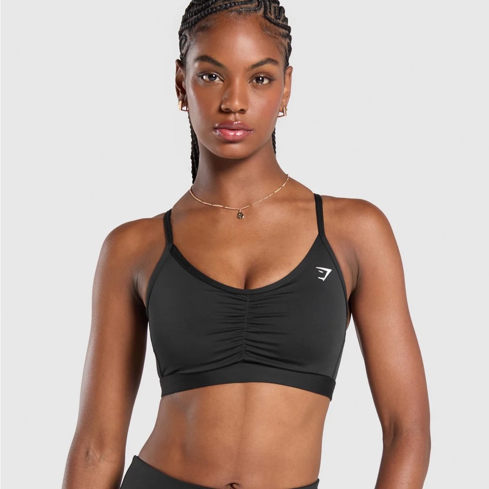 Black Sports Bra with Logo